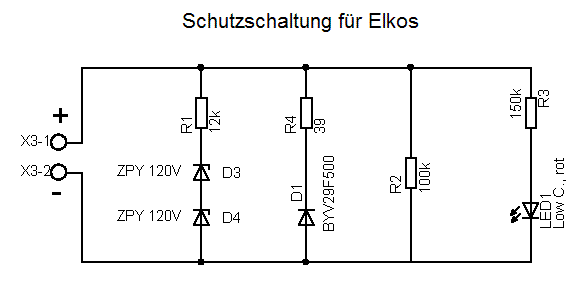 Schutzschaltung fr Elkos